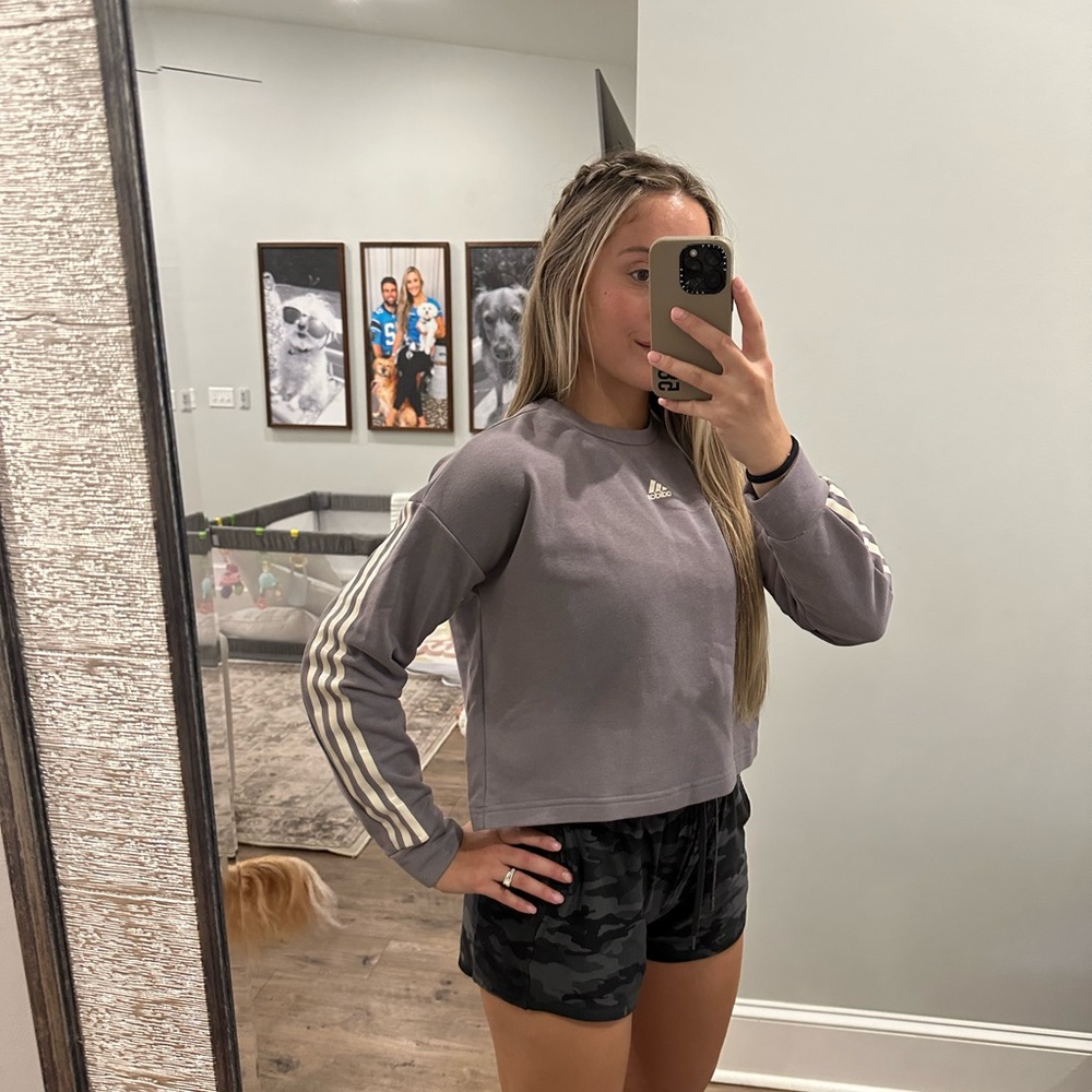 Adidas crop long sleeve